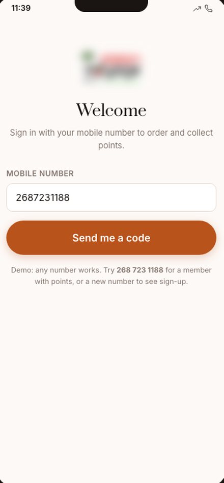 Restaurant Point of Sale & Ordering App mobile screen