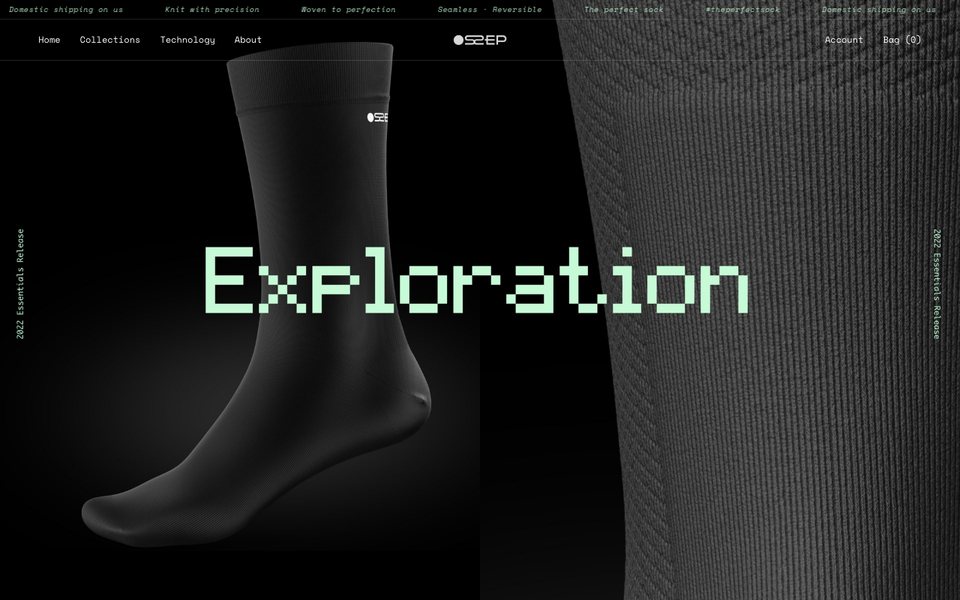 Performance Apparel Direct-to-Consumer Store web screen